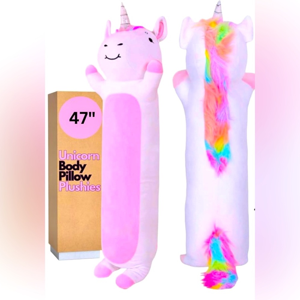 47 INCH Cuddle Paws Unicorn Plush Body Pillow for Kids 🦄